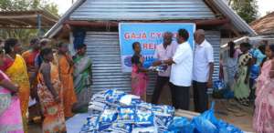 Victims are happy with relief materials