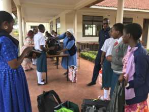 Check in at secondary school