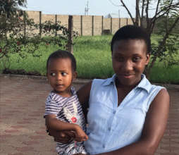 Oldest and youngest girls at Malaika