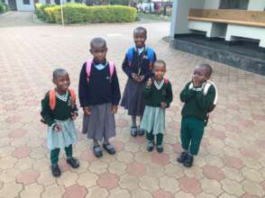 Waiting to go to school