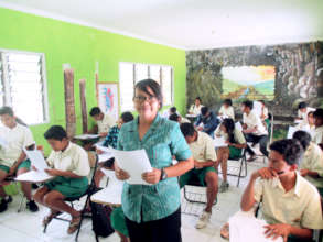 Eka, our English teacher