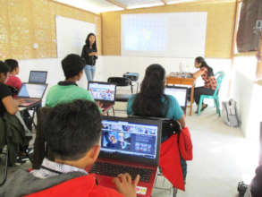 Photoshop computer class for our students