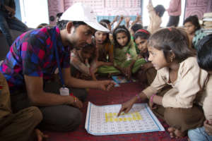 Educate Girls' TeamBalika implementing the GKP kit