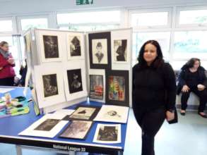 A local carer with her fantastic artwork