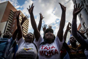 Political demonstrators in Zimbabwe