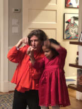 My daughter & I "killing it" @ charades!