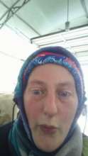 Rachel with frozen eyelashes