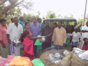 Victims received the Relief Materials