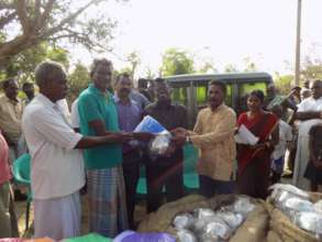 Victims received the Relief Materials