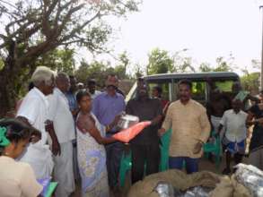 Victims received the Relief Materials