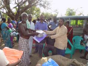 Victims received the Relief Materials