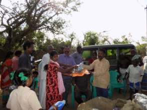 Victims received the Relief Materials
