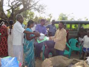 Victims received the Relief Materials