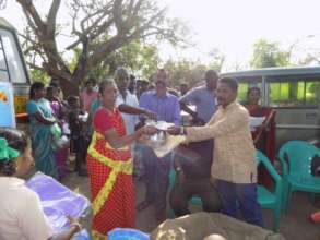 Victims received the Relief Materials