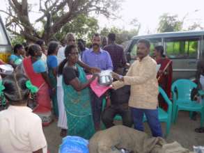 Victims received the Relief Materials