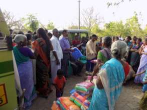 Victims received the Relief Materials