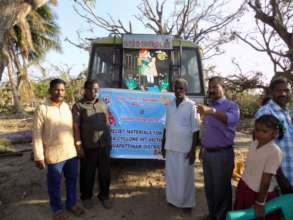 Van with Relief Materials