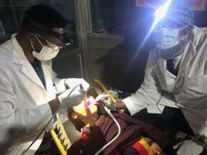 Tireless dentists worked 14 hour days in Nangchen.