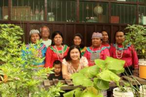 Artisan mothers visiting our medicinal garden