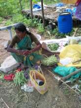 her bean crop provides a subsistence existence