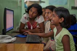 Girls at the hostels have access to a computer lab