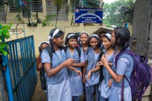 Students off to school