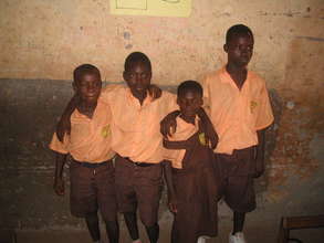 Orphans' first day in school