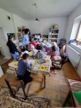 Opening the donation bags