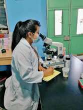 Lab technician student on practicum