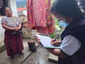 Nursing student participating in community health