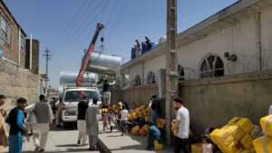 Water tankers being installed in mosques