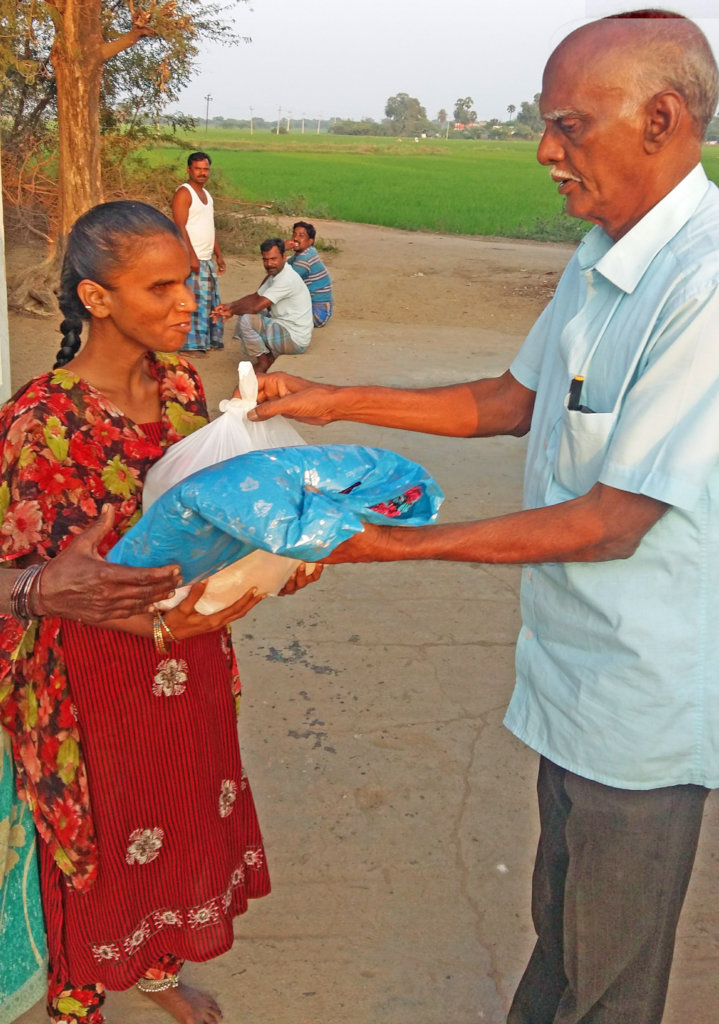 Blind girl care and food support for 1 year.