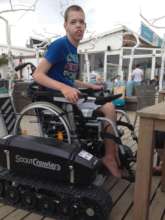 At the beach in the scoutcrawler