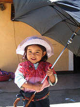 Traditional Nahualá dress (minus hat and umbrella)