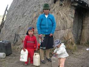 Mother with kids