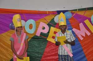 Young People being MCs at the Camp