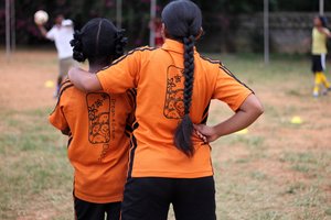 Girls in our Life Skills Thru Football Program