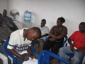 Interns signing the Memorandum of Understanding