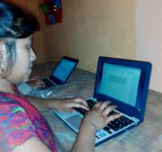Student researching resources