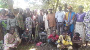Section of the villagers and our team