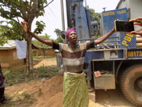 Village woman excited