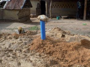 Borehole with PVC casing