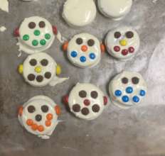 Oreo Snowmen Made by HALO Youth