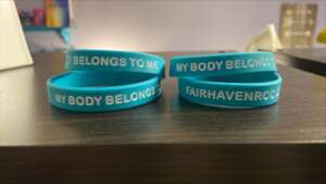 Bracelets given to kids to reinforce empowerment