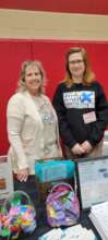 Staff at middle school career fair
