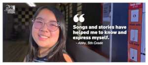 Abby in Their Music Classroom