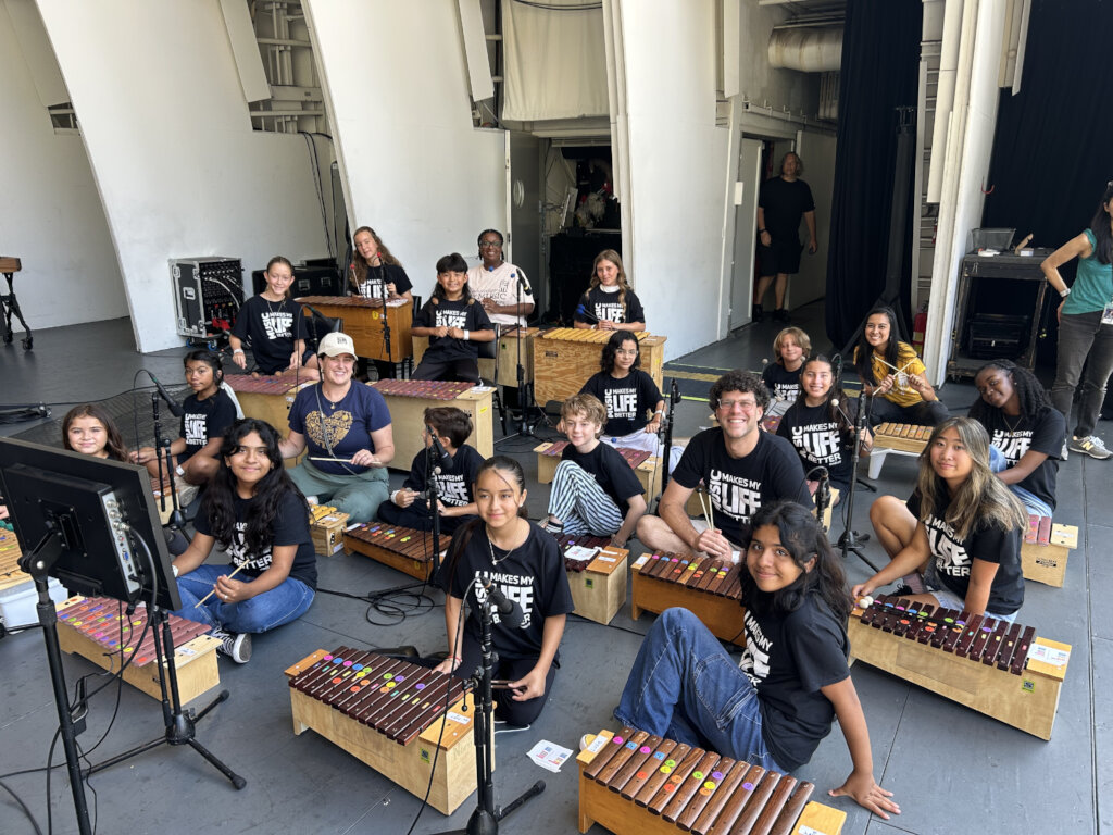 ETM-LA Orff Ensemble on the Hollywood Bowl Stage