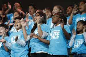 Students at Music Unites the World Festival