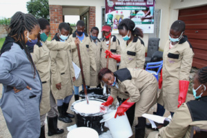 Making soap in Epworth during the pandemic