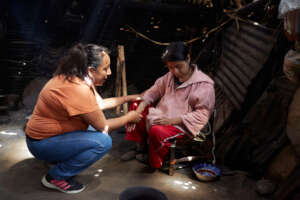 Xochitl visits Vaneia in her home (Feb 2023)